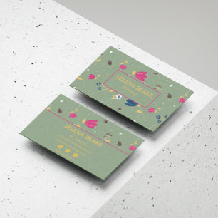 Elegant Modern Blommigt Professionell och Trendi Visitkort