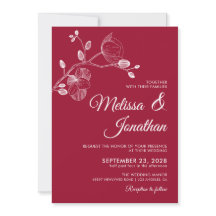 Elegant modern blommigt vit rödorkidé bröllop