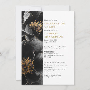 Elegant modern blomsterfirande av livet inbjudningar