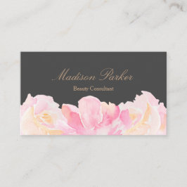 Elegant Modern Blumen Pastell Visitkort