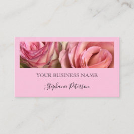 Elegant Modern Blush Pink Custom Photo Template  Visitkort