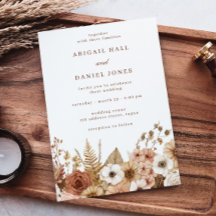 Elegant Modern Boho Blommig Bröllop