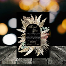 Elegant modern boho terracotta THANK DU CARDS