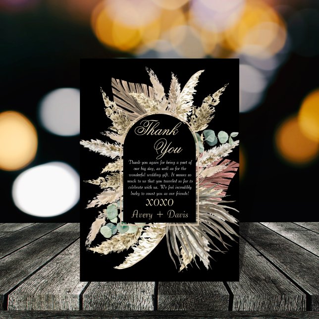 Elegant modern boho terracotta THANK DU CARDS Inbjudningar (Skapare uppladdad)