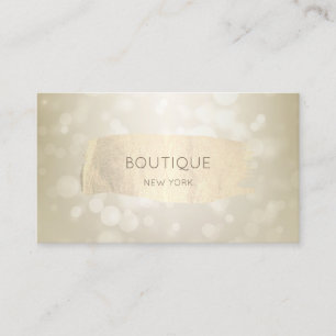 Elegant Modern Bokeh, Guld Penseldrag Visitkort