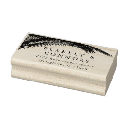 Elegant Modern Botaniska Grey Bröllop Stämpel