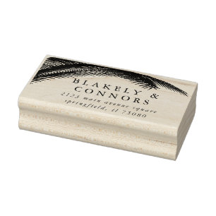 Elegant Modern Botaniska Grey Bröllop Stämpel