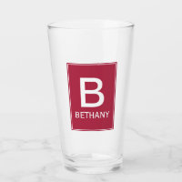 Elegant Modern Bourgogne Monogram
