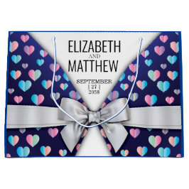 Elegant Modern Bow and Heart Speckles Design
