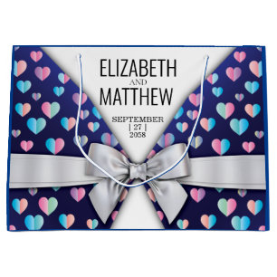 Elegant Modern Bow and Heart Speckles Design
