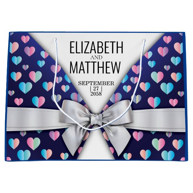 Elegant Modern Bow and Heart Speckles Design (Framsidan)