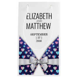 Elegant Modern Bow and Heart Speckles Design