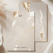 Elegant modern brevpapper med guldfolie-monogram o