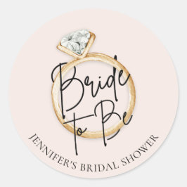 Elegant Modern Bride to BE Runt Klistermärke