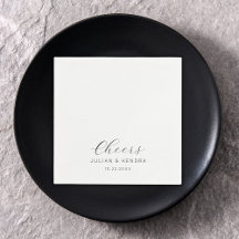 Elegant Modern Bröllop Black and White