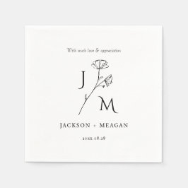 Elegant Modern Bröllop Cocktail Pappersservett