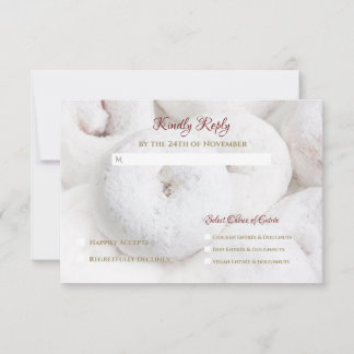 Elegant Modern Bröllop Etheral White Doughnut OSA Kort