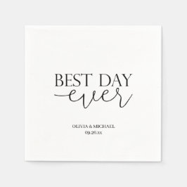 Elegant Modern Bröllop Napkins med Personlig T Pappersservett