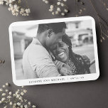 Elegant Modern Bröllop Photo Magnet<br><div class="desc">Elegant bröllop eller årsdag.</div>