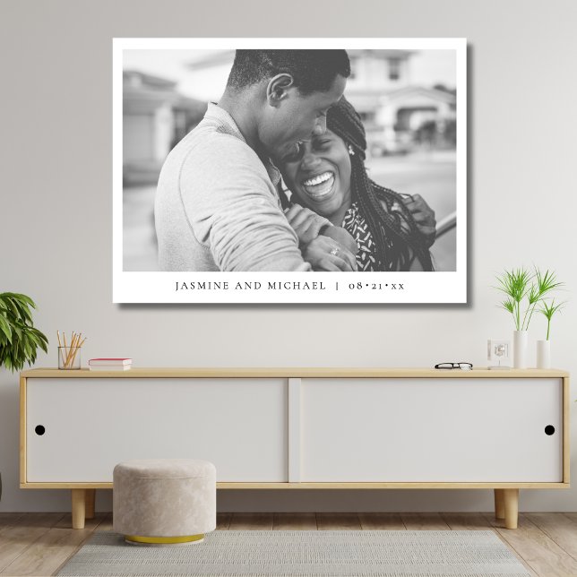Elegant Modern Bröllop Photo Poster (Custom Wedding Photo Poster)