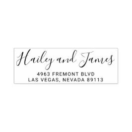 Elegant Modern Bröllop Returadress Självfärgande Stämpel
