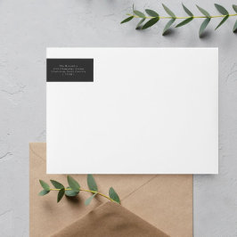 Elegant Modern Bröllop Returetiketter Etikettband