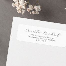 Elegant Modern Bröllop Returetiketter Returadress Etikett