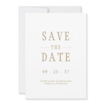 Elegant Modern Bröllop Vitt Guld