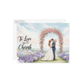 Elegant modern bröllopskort vykort