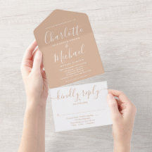 Elegant Modern Bröllopsskrift Minimalistisk Bröllo