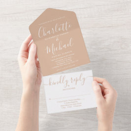 Elegant Modern Bröllopsskrift Minimalistisk Bröllo