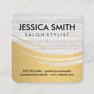 Elegant Modern Brshed Guld texturerad Fyrkantigt Visitkort