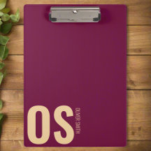 Elegant Modern Burgundy Monogram - initialt skript