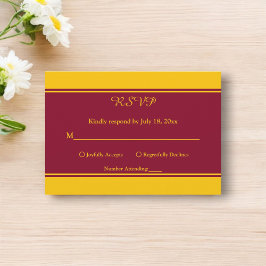 Elegant Modern Burgundy och Guld Luxury Bröllop OSA Kort