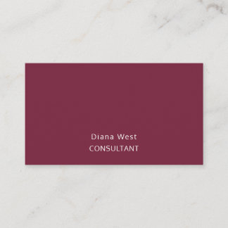 Elegant Modern Burgundy Red Business Card Visitkort