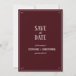 Elegant Modern Burgundy Wedding Inbjudningar