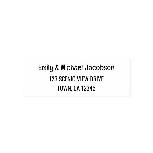 Elegant Modern calligrafetikett för Par Självfärgande Stämpel (Design)