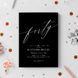 Elegant Modern calligrafi 40:e födelsedagen Inbjudningar<br><div class="desc">Elegant Modern calligrafi 40:e födelsedagsinbjudan</div>