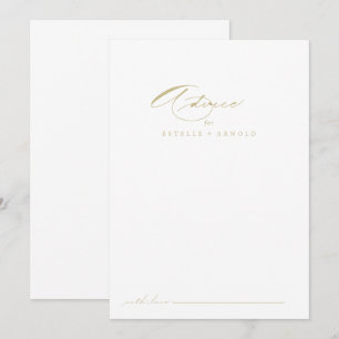 Elegant Modern calligrafi Guld Bröllop Rådkort