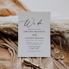 Elegant Modern calligrafi vi gör Bröllop Inbjudningar