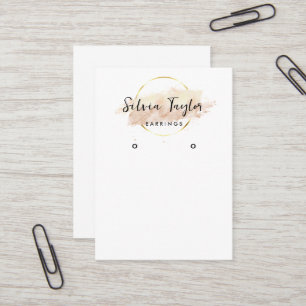 Elegant Modern Calligraphy Art Earring Visning Visitkort