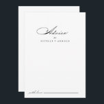 Elegant Modern Calligraphy Bröllop Adapter Rådkort<br><div class="desc">Detta moderna bröllop-telefonkort för kalligrafi är i elegant en perfekt för ett bröllop som är ett kritiskt område. Den enkla och snyggt designen har skript av typen klassisk och finare i svartvitt. De här korten är perfekter för bröllop, möhippa, babydusch, studentfest och mycket mer. Anpassa korten med namn från bruden...</div>