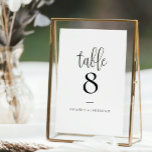 Elegant Modern Calligraphy Bröllop Bordsnummer<br><div class="desc">Elegant Modern Calligraphy Bröllop-Bordsnummer har en modig och modern kalligrafi,  parad med klassisk typ.</div>