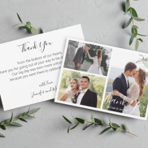 elegant modern calligraphy bröllop fotocollage