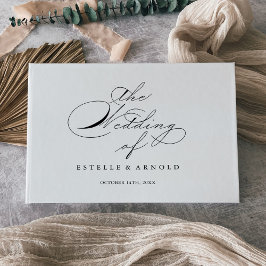 Elegant Modern Calligraphy Bröllop Gästböcker