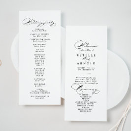 Elegant Modern Calligraphy-Bröllopsprogram Program