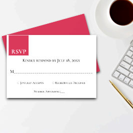 Elegant Modern Calligraphy Magenta Classy Bröllop OSA Kort