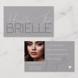 Elegant Modern Calligraphy Namnteckning fotobild Visitkort