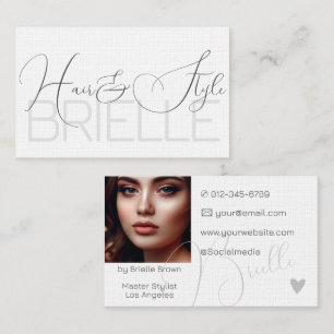 Elegant Modern Calligraphy Namnteckning fotobild Visitkort