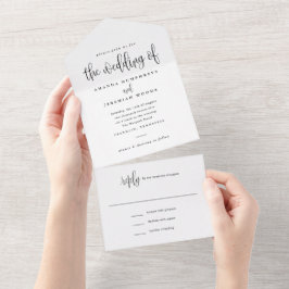 Elegant Modern Calligraphy Script Photo Bröllop